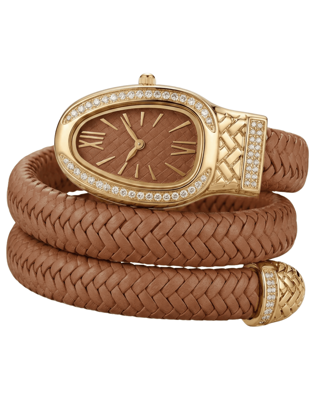 St. Barths La Robe Lucille Serpent Wrap Watch in Brown