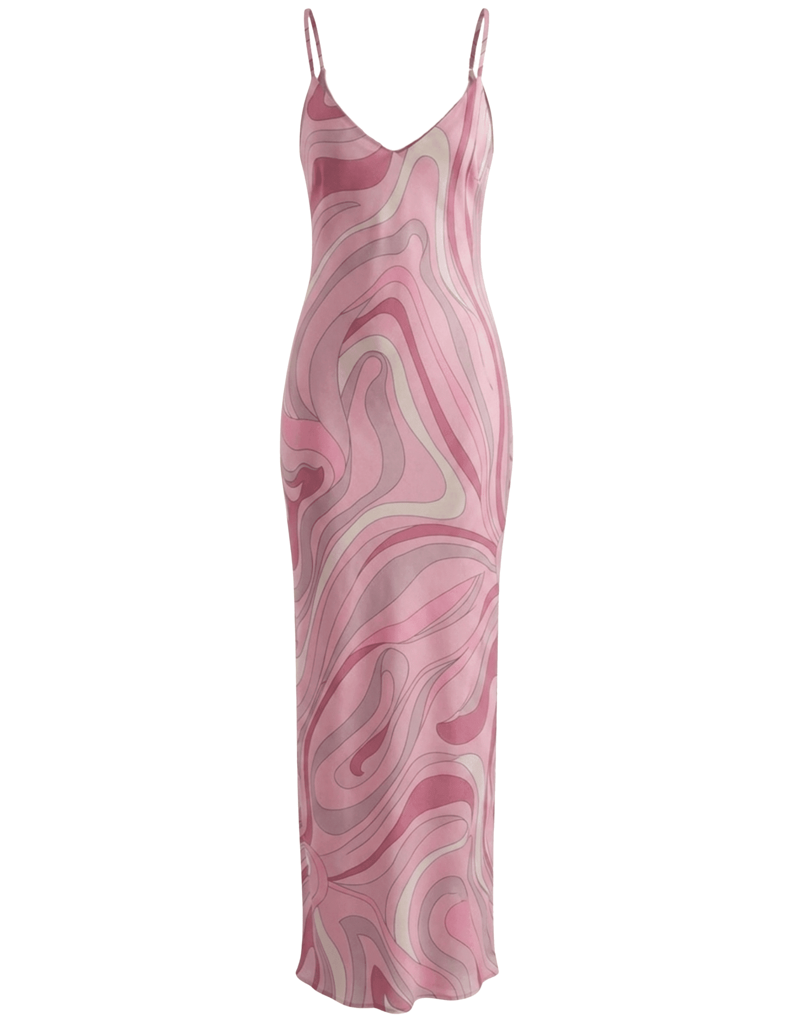 St. Barths La Robe Marcella Printed Maxi Dress in Lilac Retro