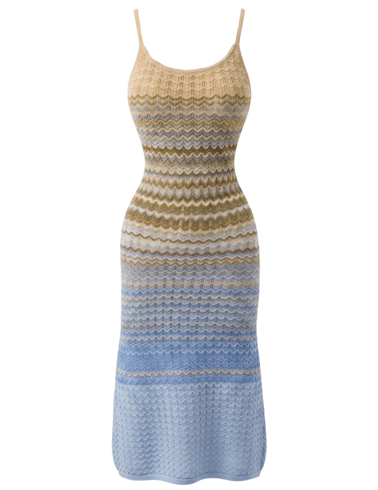 St. Barths La Robe Tifa Chevron Knit Cover-Up