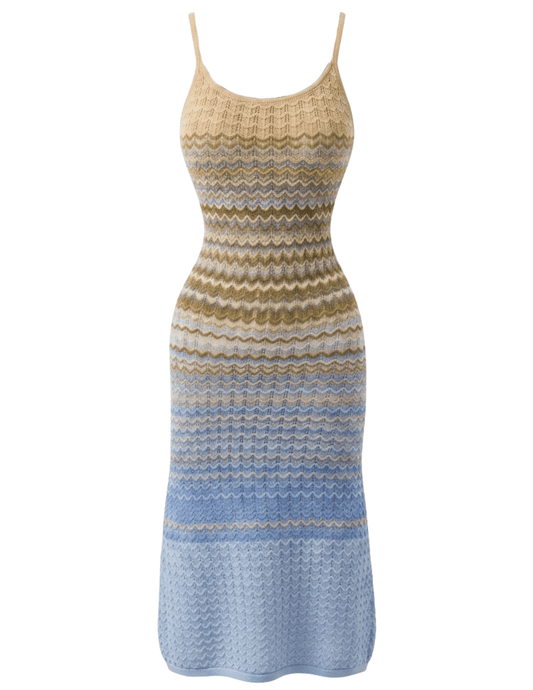 St. Barths La Robe Tifa Chevron Knit Cover-Up