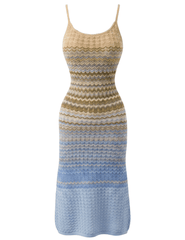 St. Barths La Robe Tifa Chevron Knit Cover-Up