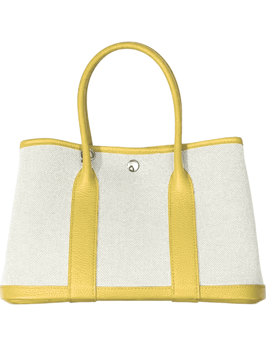 Austin Blaze - Austin Blaze Magnolia 36 Canvas Leather Tote in Yellow - Buy Online