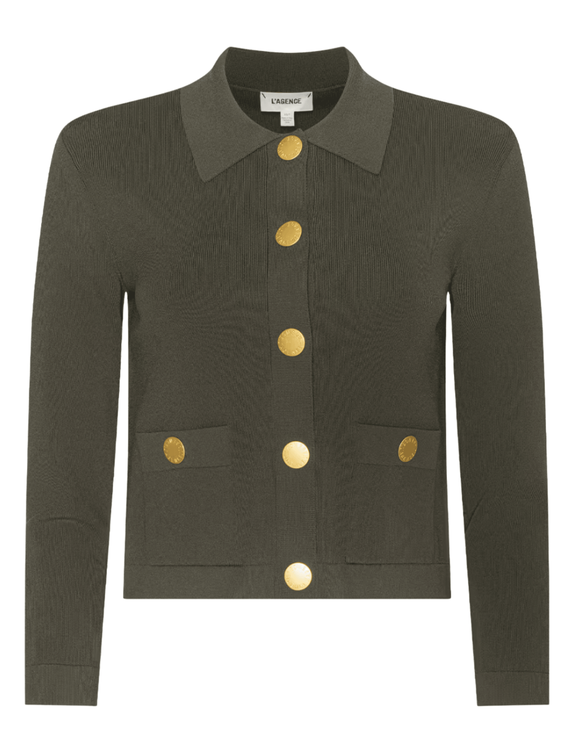 L'AGENCE Osiris Knit Cardigan in Army