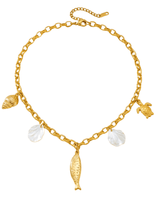 St. Barths La Robe - PRE-ORDER-St. Barths La Robe Jamie Charm Necklace in Gold - Buy Online