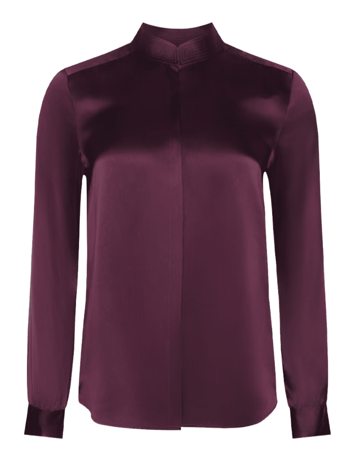 L'AGENCE Bianca Band Collar Blouse