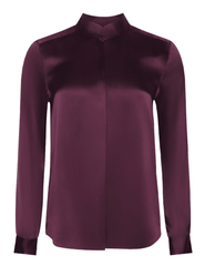L'AGENCE Bianca Band Collar Blouse