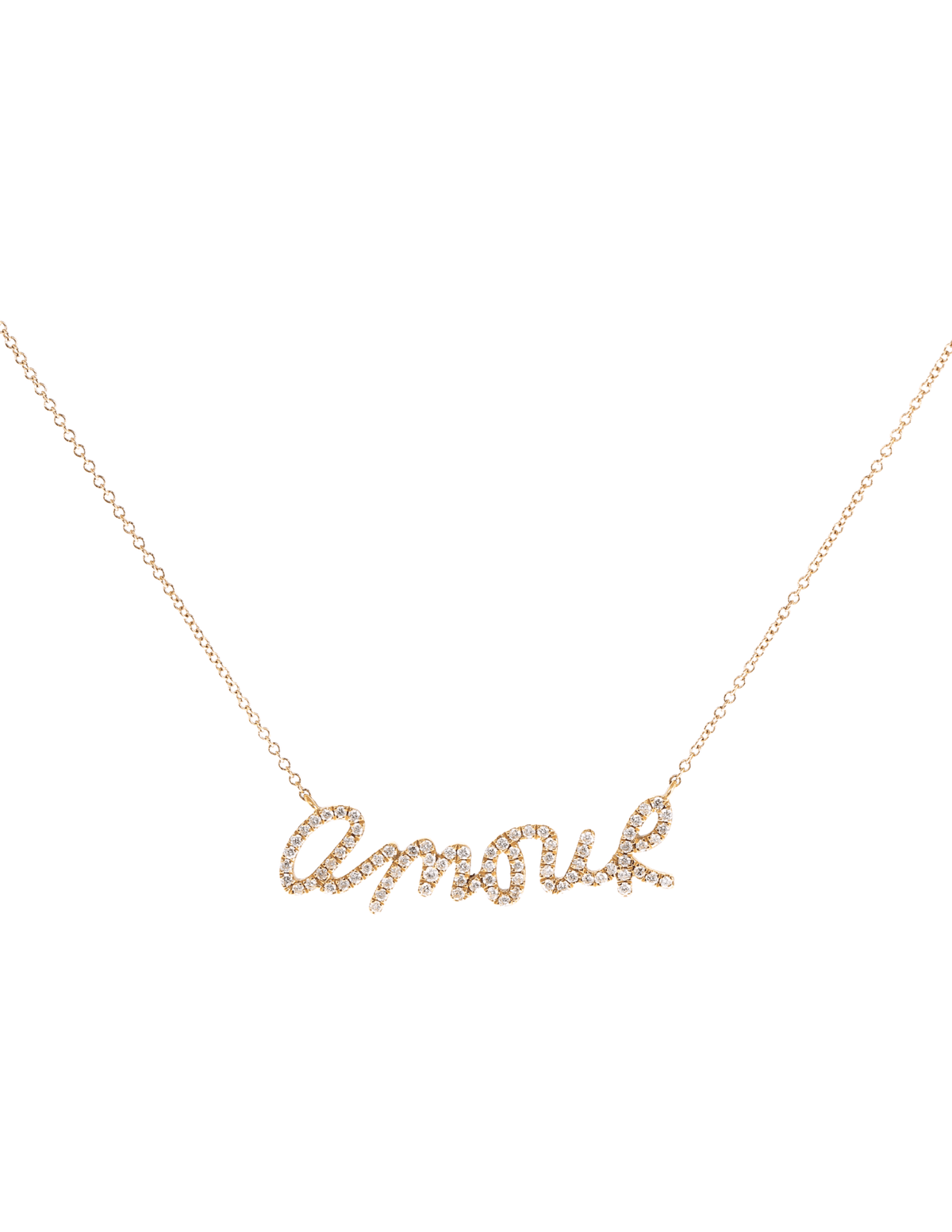 Steven Dann 18K Rose Gold Diamond "amour" Necklace