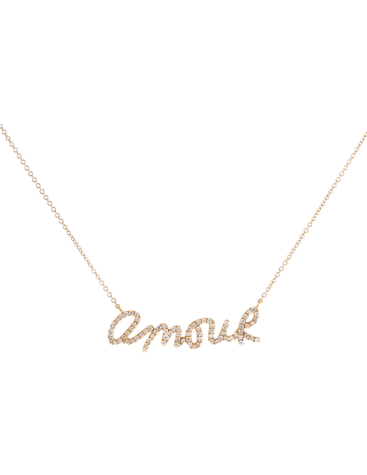 Steven Dann 18K Rose Gold Diamond "amour" Necklace