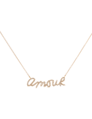 Steven Dann 18K Rose Gold Diamond "amour" Necklace