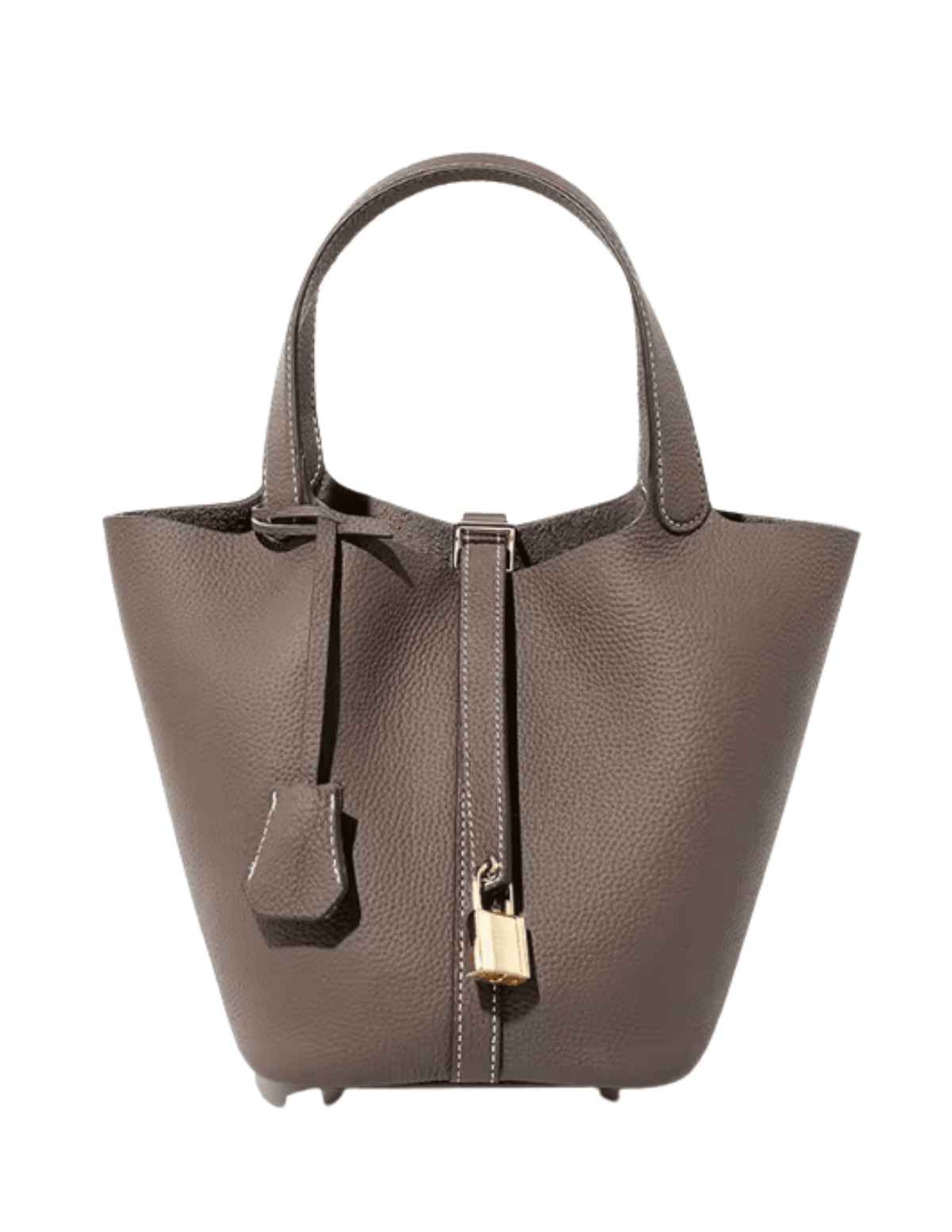 Austin Blaze Pippa Leather Basket Bag in Grey