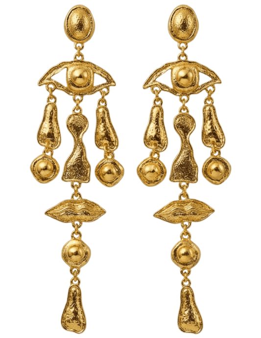 Fleur de Camélia - Fleur de Camélia Prue Surrealist Statement Earrings - Buy Online