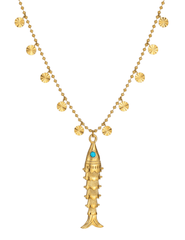 St. Barths La Robe Marnie Fish Necklace in Gold