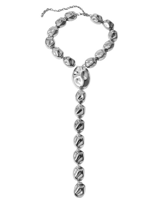 Austin Blaze - Austin Blaze Gia Geometric Statement Necklace – Silver - Buy Online