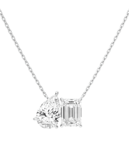 Fleur de Camélia Toi et Moi Necklace in Silver