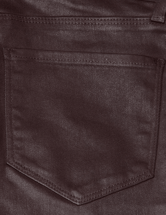 L'Agence - L'AGENCE Scottie Coated High Rise Wide Leg Jeans in Chocolate Coated - Buy Online