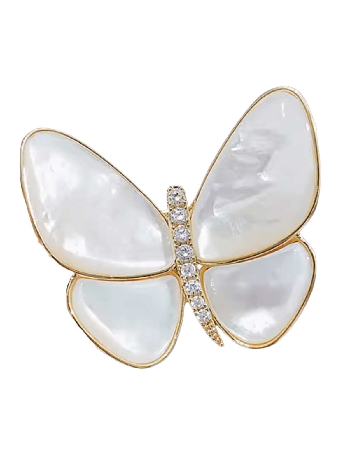 Fleur de Camélia - Fleur de Camélia Mother of Pearl Butterfly Brooch - Buy Online
