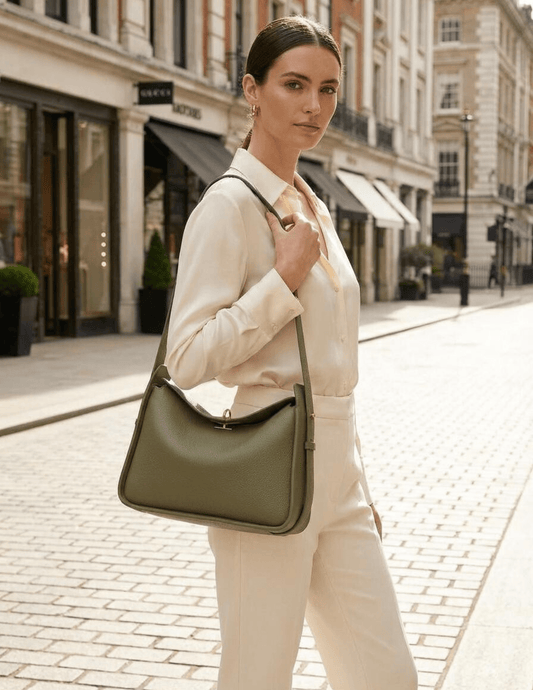 Austin Blaze - Austin Blaze Remi Leather Adjustable Shoulder bag in Olive - Buy Online