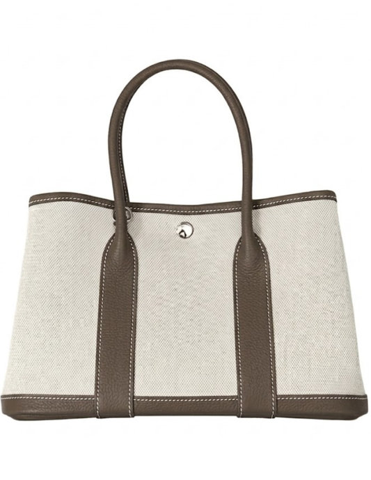 Austin Blaze Magnolia 36 Canvas Leather Tote in Dark Grey