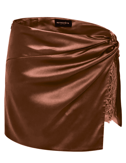 PRE-ORDER-Retrofête Reeve Silk Lace Mini Skirt