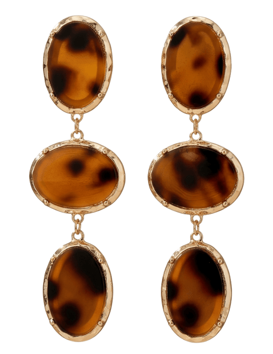 Austin Blaze Bennett Tortoise Dangle Earring in Brown Multi