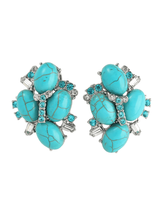 PRE-ORDER-Austin Blaze Kora Turquoise Cluster Earrings