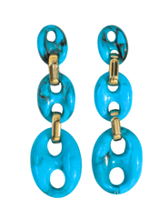 PRE-ORDER-Austin Blaze Portia Pig Nose Resin Earrings in Blue