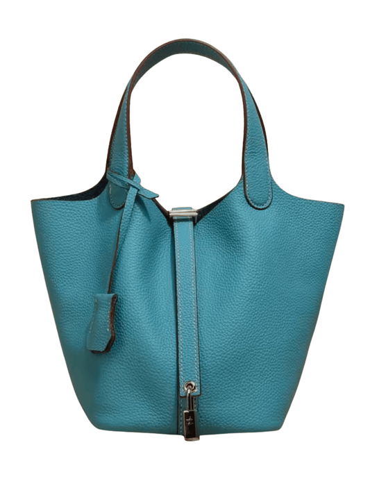 Austin Blaze - Austin Blaze Pippa Leather Basket Bag in Peacock - Buy Online