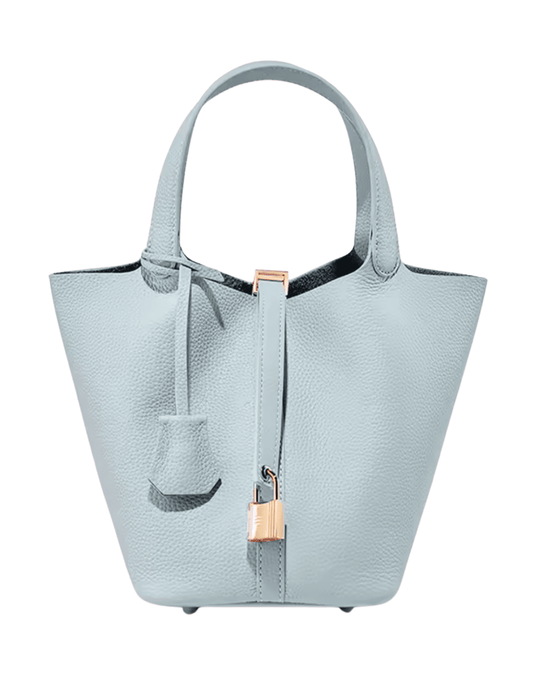Austin Blaze - Austin Blaze Pippa Leather Basket Bag in Glacier Blue - Buy Online