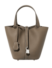 Austin Blaze - Austin Blaze Pippa Leather Basket Bag in Taupe - Buy Online