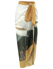 St. Barths La Robe Yellow Crane Sarong