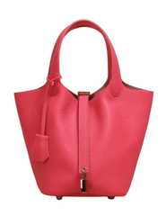 Austin Blaze - Austin Blaze Pippa Leather Basket Bag in Pop Coral - Buy Online
