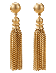 Fleur de Camélia - PRE-ORDER-Fleur de Camélia Remy Chain Tassel Earrings - Buy Online