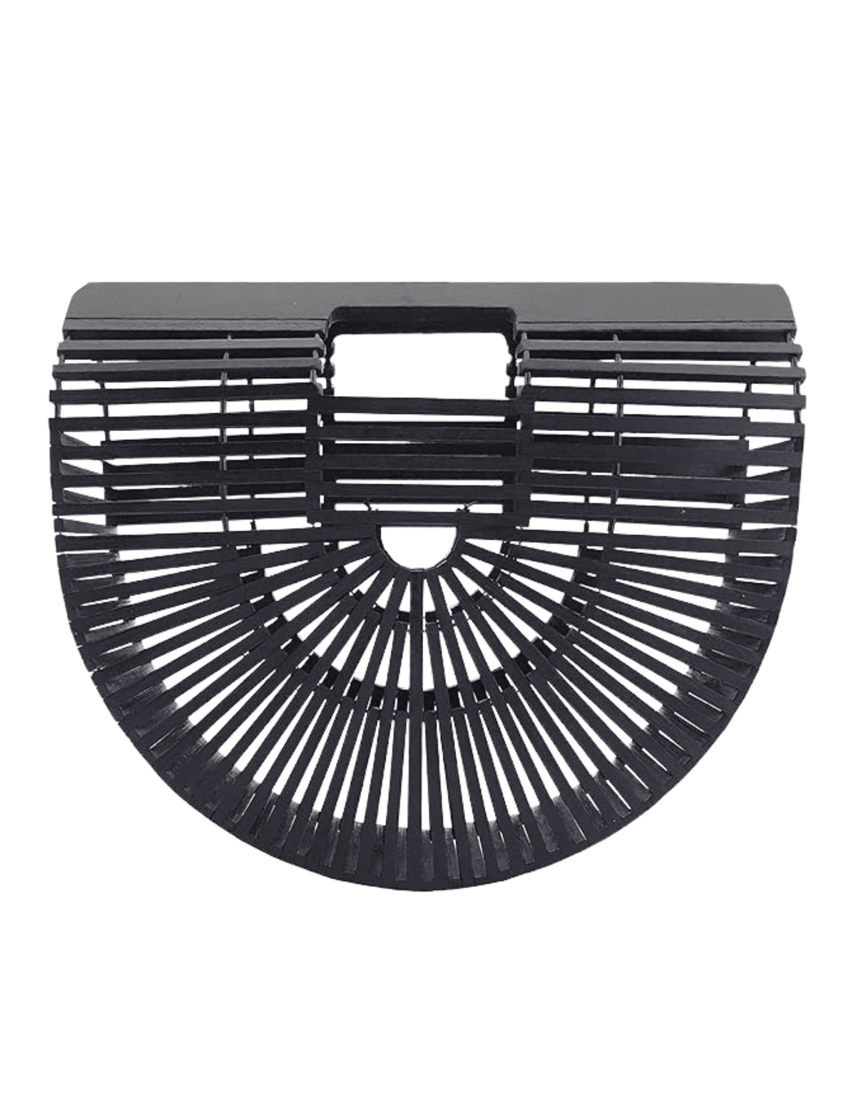 St. Barths La Robe Sol Basket Wooden Clutch