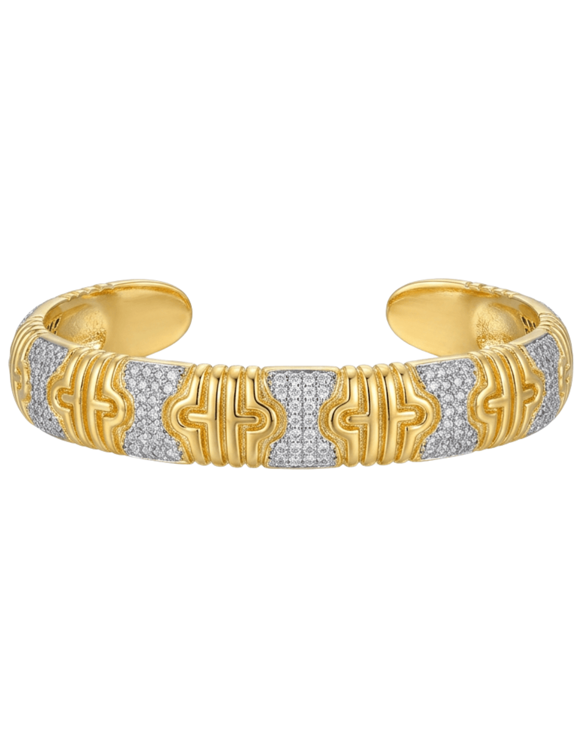 Fleur de Camélia Romana Embellished Bangle in Gold