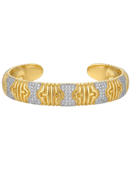 Fleur de Camélia Romana Embellished Bangle in Gold