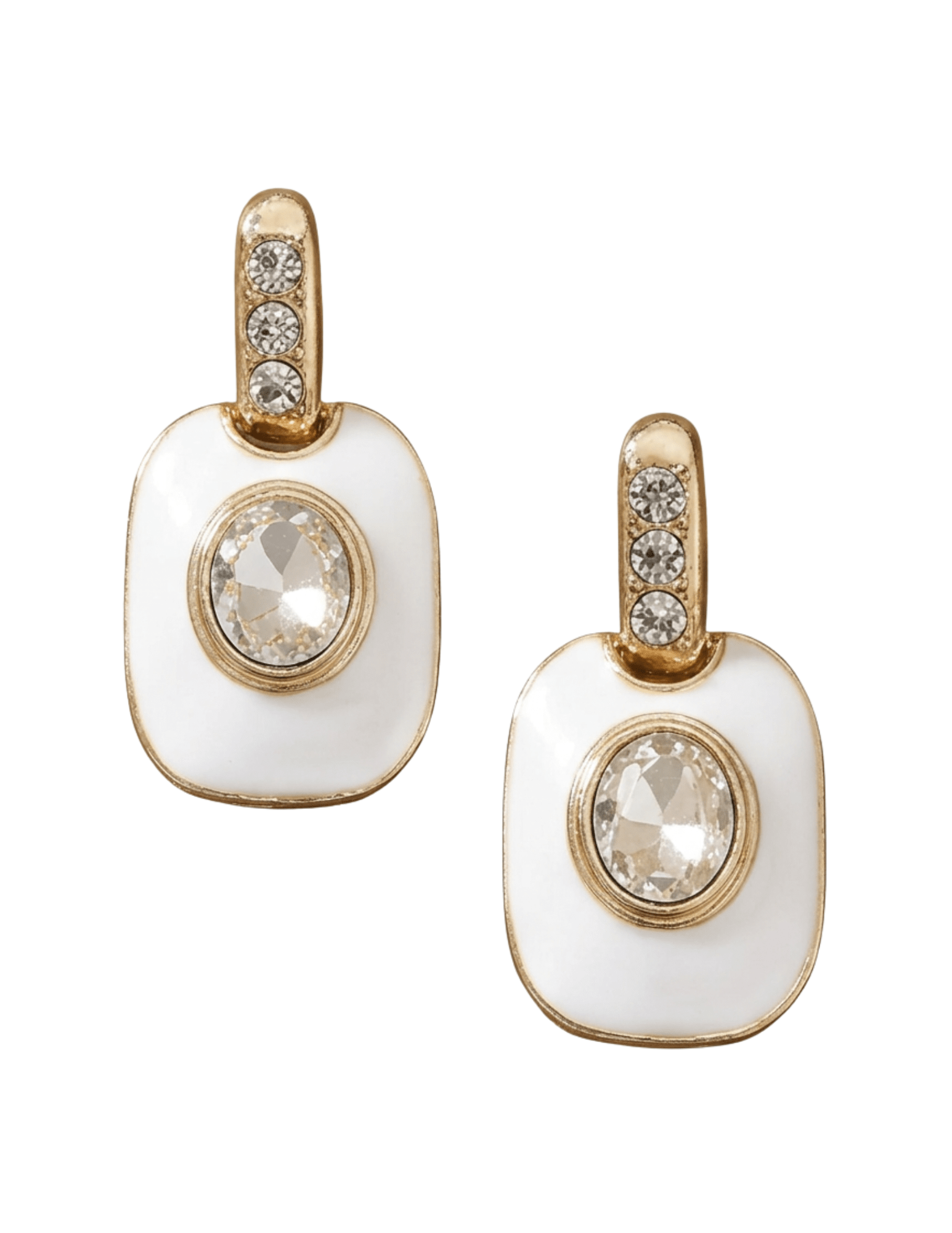 Fleur de Camélia - PRE-ORDER-Fleur de Camélia Greta Geometric Earrings in White - Buy Online