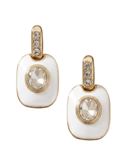 Fleur de Camélia - PRE-ORDER-Fleur de Camélia Greta Geometric Earrings in White - Buy Online