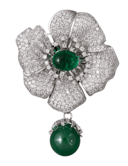 Fleur de Camélia - Fleur de Camélia Laurel Pavé Flower Brooch - Buy Online