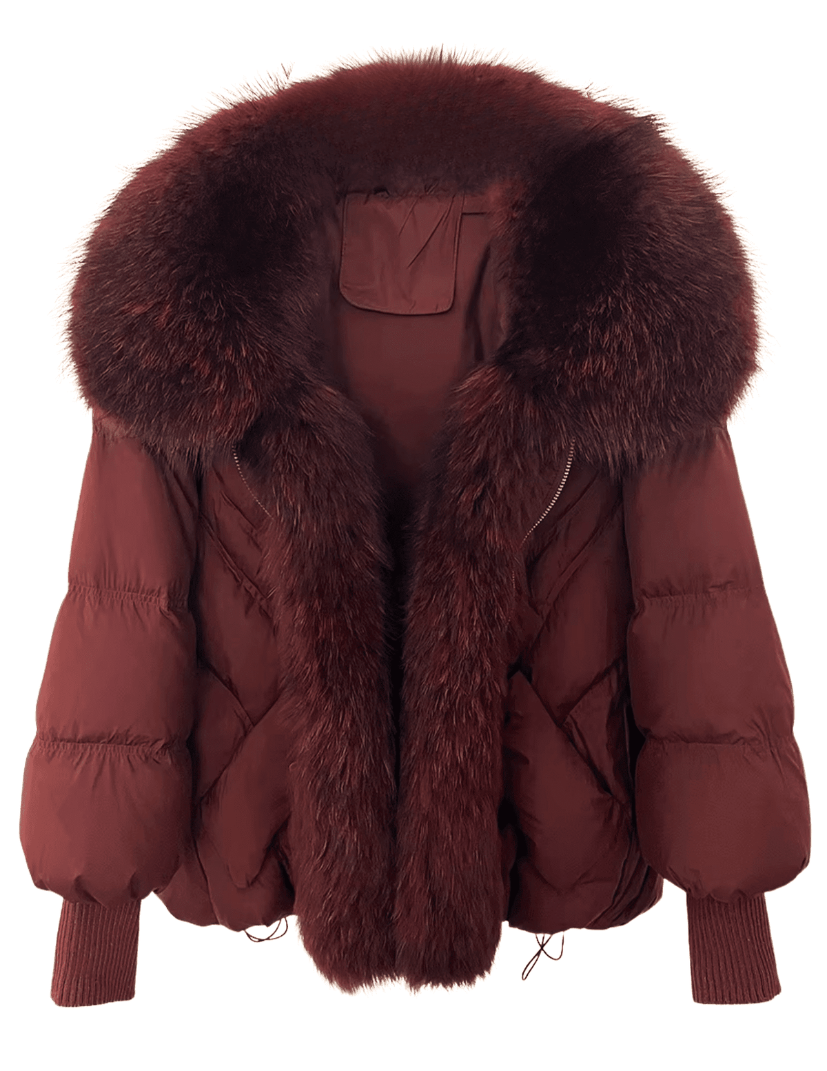 PRE-ORDER-Steven Dann Fox Collar Crop Puffer Coat