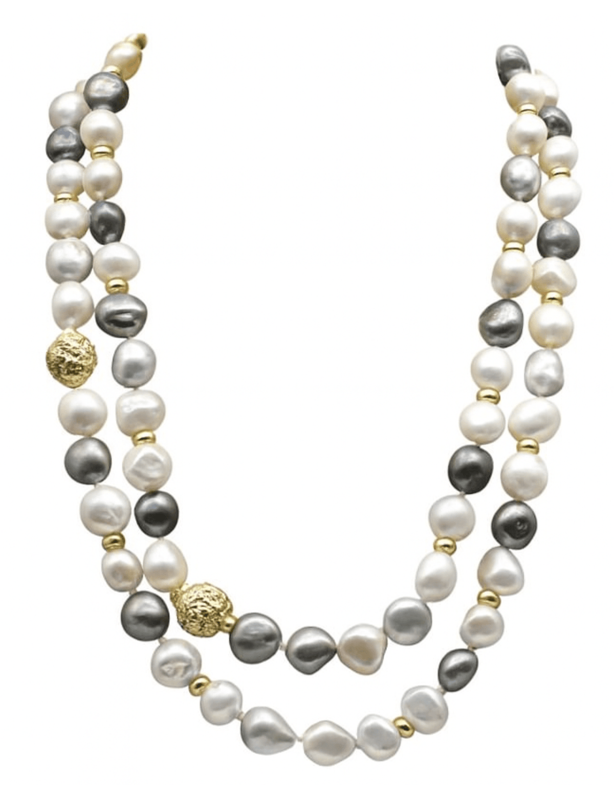 Fleur de Camélia Mer Freshwater Pearl Necklace in Ivory Multi