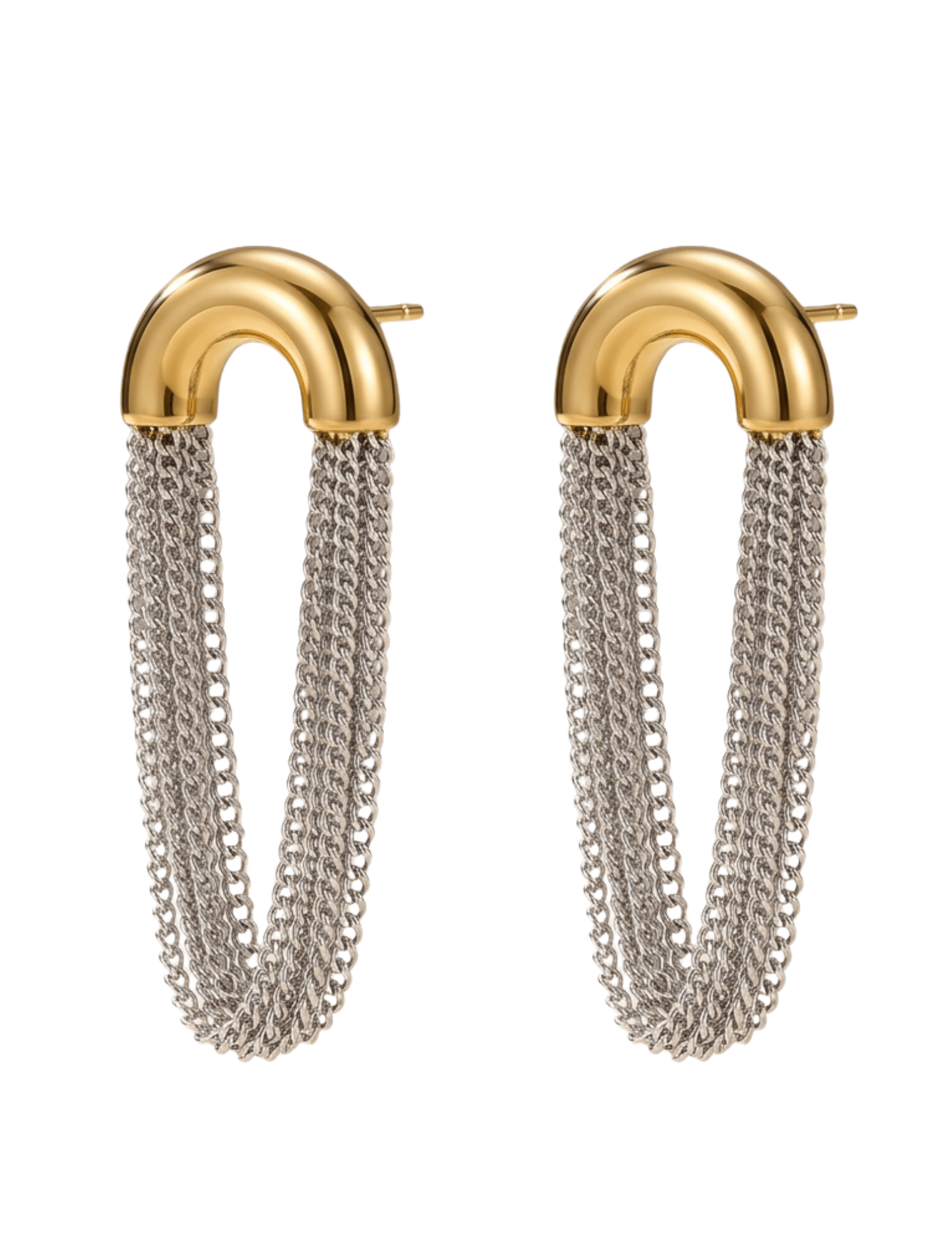 Austin Baze Cleo Two-Tone Chain Earrings | Steven Dann