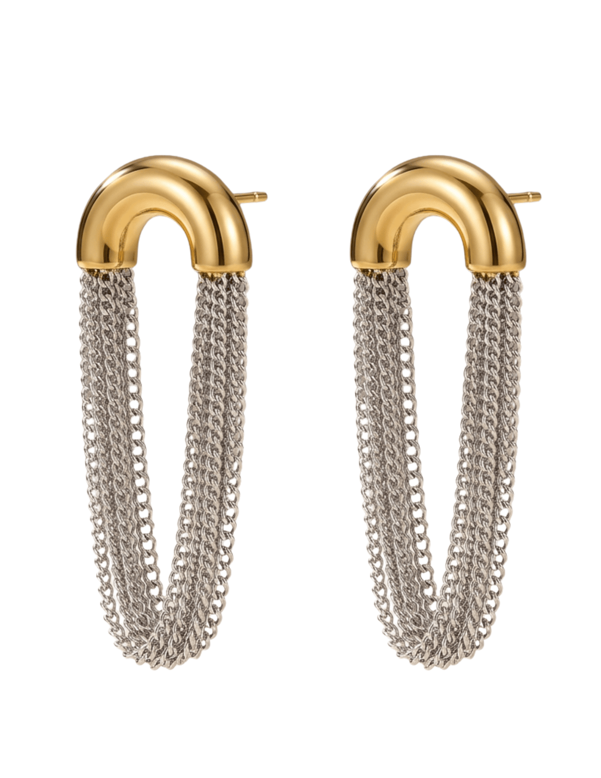 Austin Baze Cleo Two-Tone Chain Earrings | Steven Dann