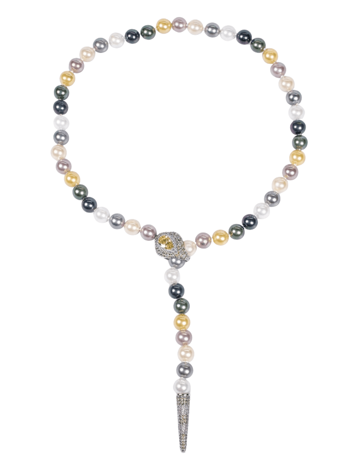 Austin Blaze Ainsley Pearl Serpent Lariat Necklace | Steven Dann