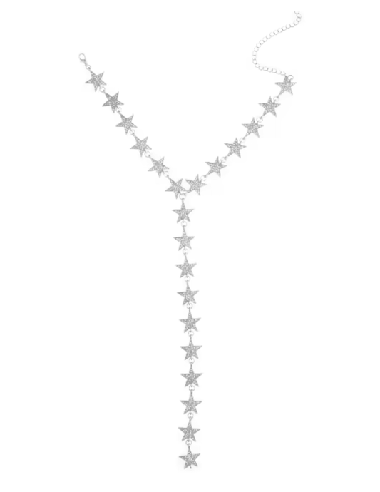 Austin Blaze - Austin Blaze Aurora Choker Lariat Necklace in Silver - Buy Online