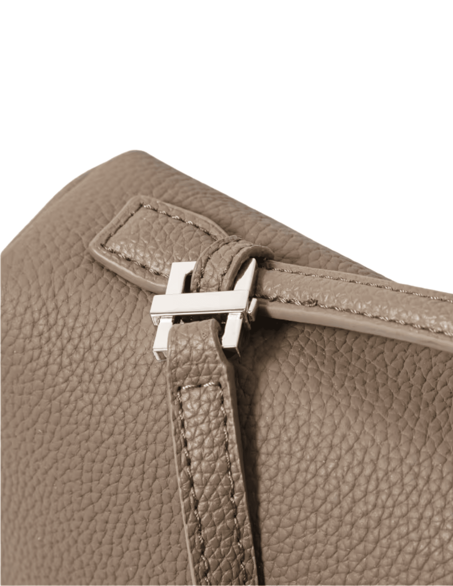 Austin Blaze Bernice Leather Convertible Bag in Elephant Grey clasp detail