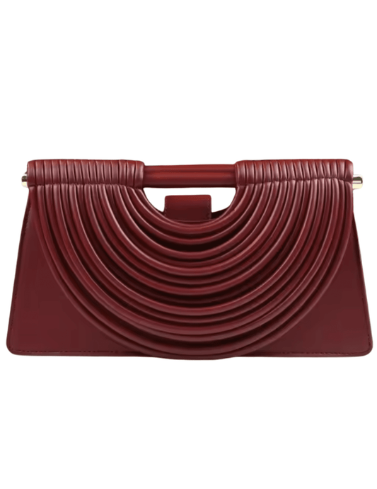 Austin Blaze Chiara Corded Handbag in Burgundy