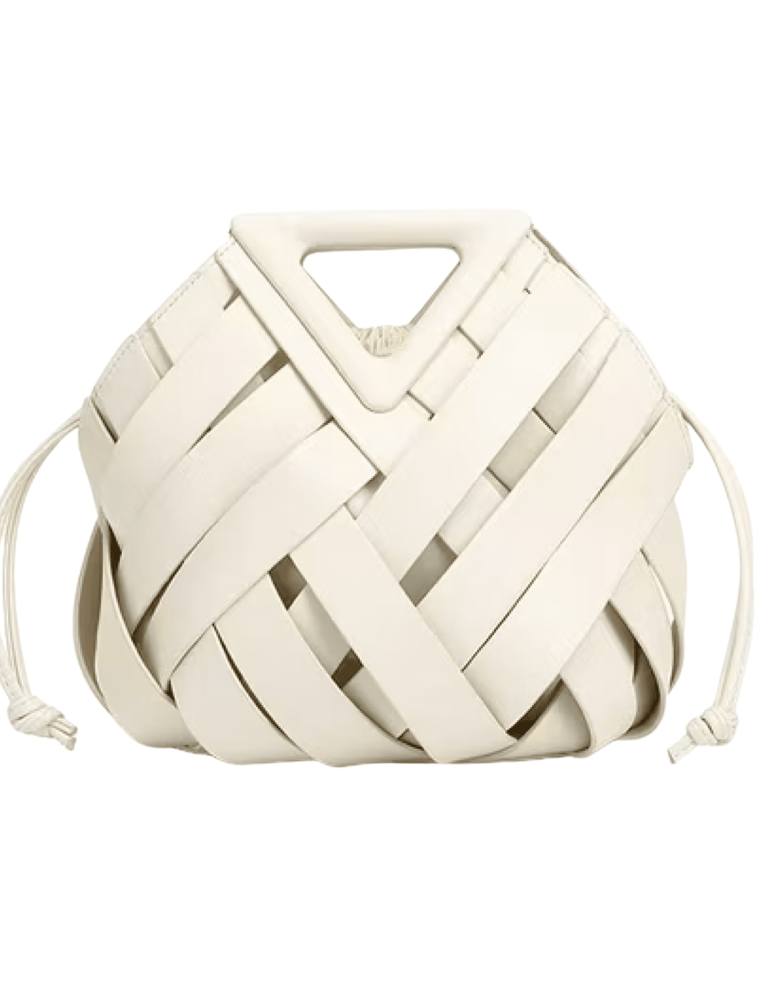 Austin Blaze Daphne woven ivory top handle handbag