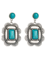 Austin Blaze Delia Turquoise Concho Earrings