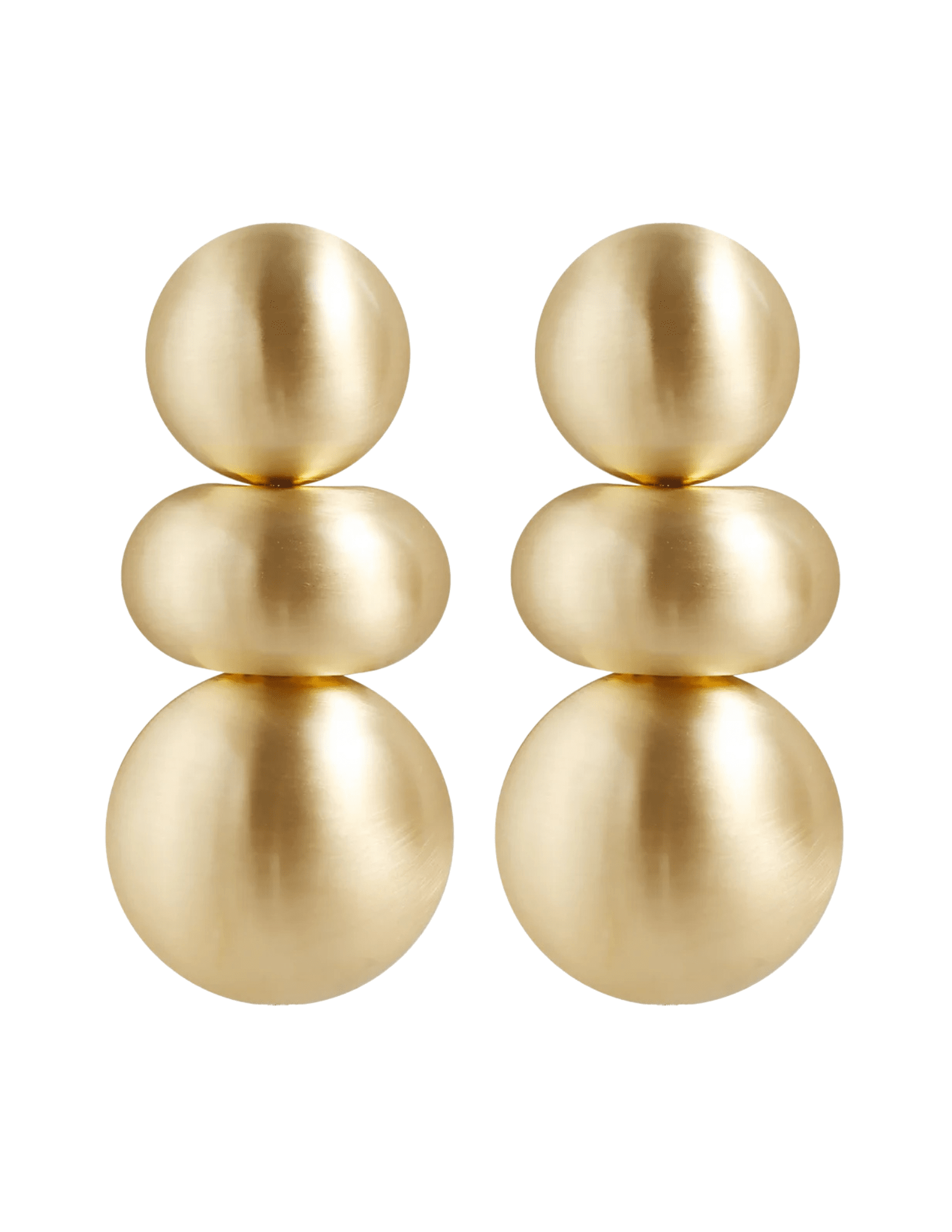 Austin Blaze Eliza statement earrings in brushed matte gold 