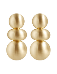 Austin Blaze Eliza statement earrings in brushed matte gold 